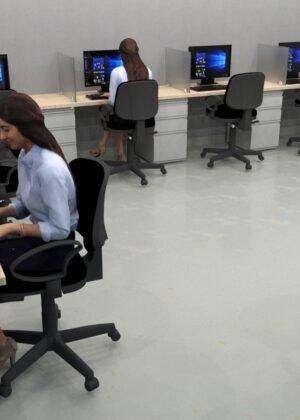 Puestos con pantalla en acrilico